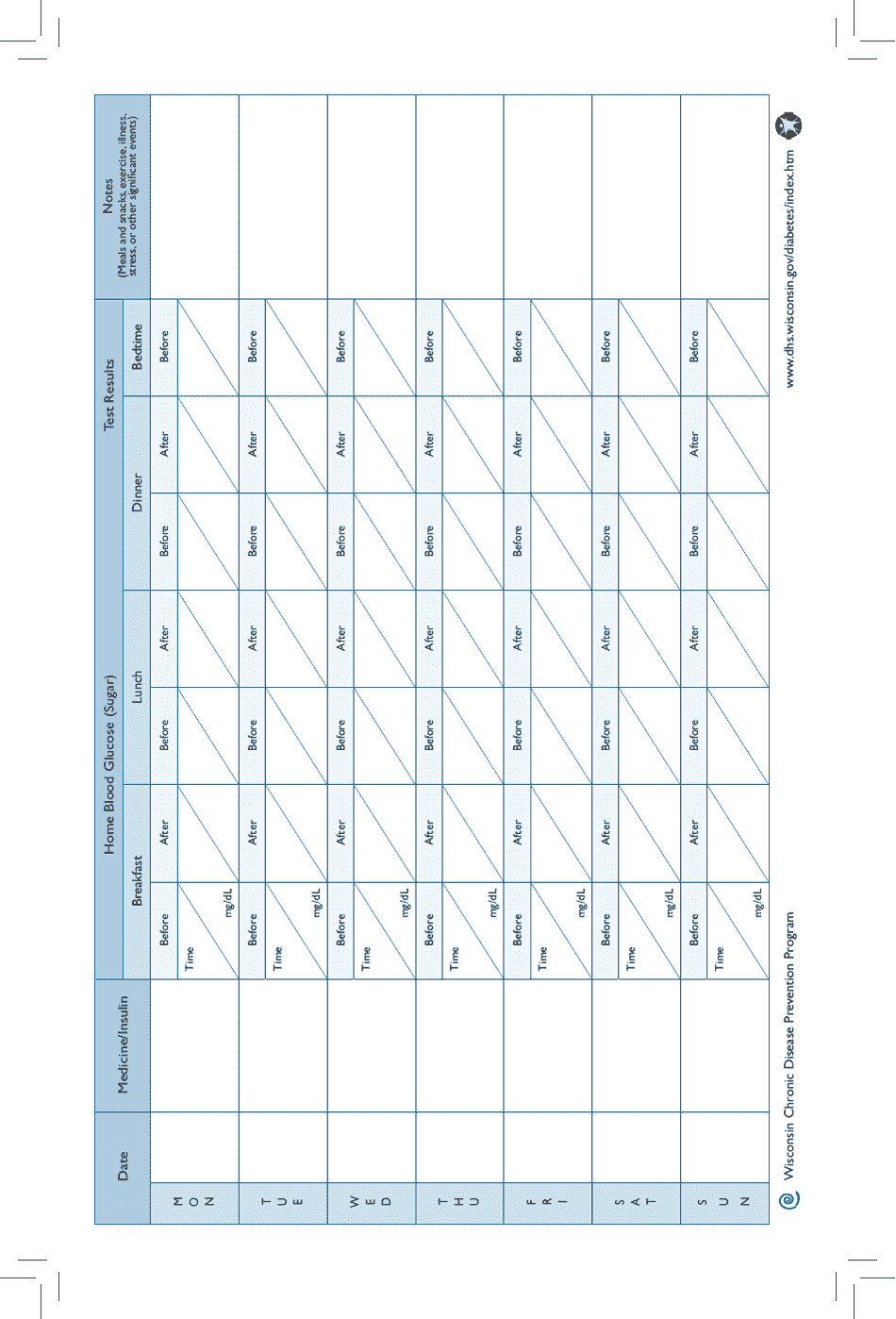 Blood Glucose (Sugar) Log, Page 23