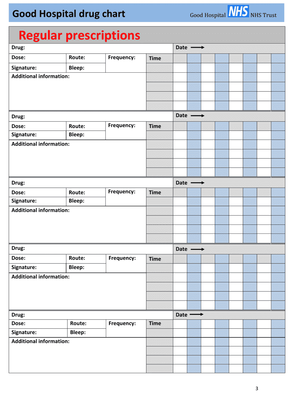 Good Hospital Drug Chart, Page 3