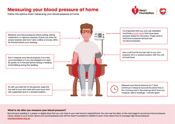 Document preview: Blood Pressure Diary - Heart Foundation