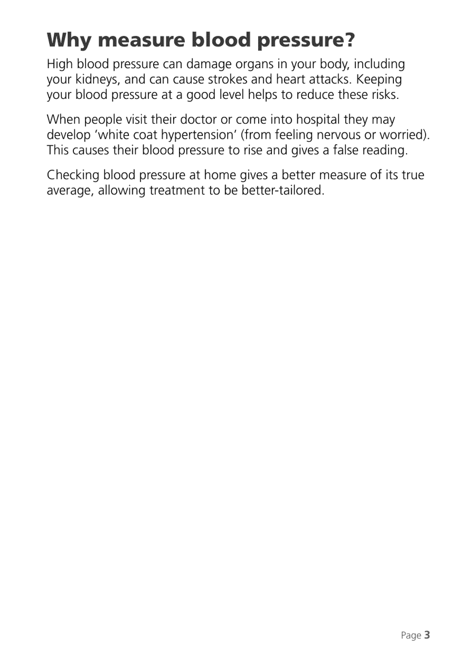 Weekly Home Blood Pressure Log, Page 3