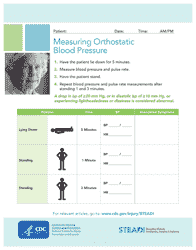 Document preview: Orthostatic Blood Pressure Measurement Sheet