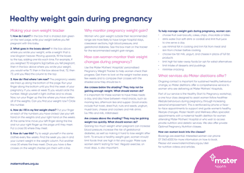 Document preview: Pregnancy Weight Gain Chart - Mater Health