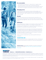 High Blood Pressure and Diabetes Worksheet - the Canadian Diabetes Association, Page 4