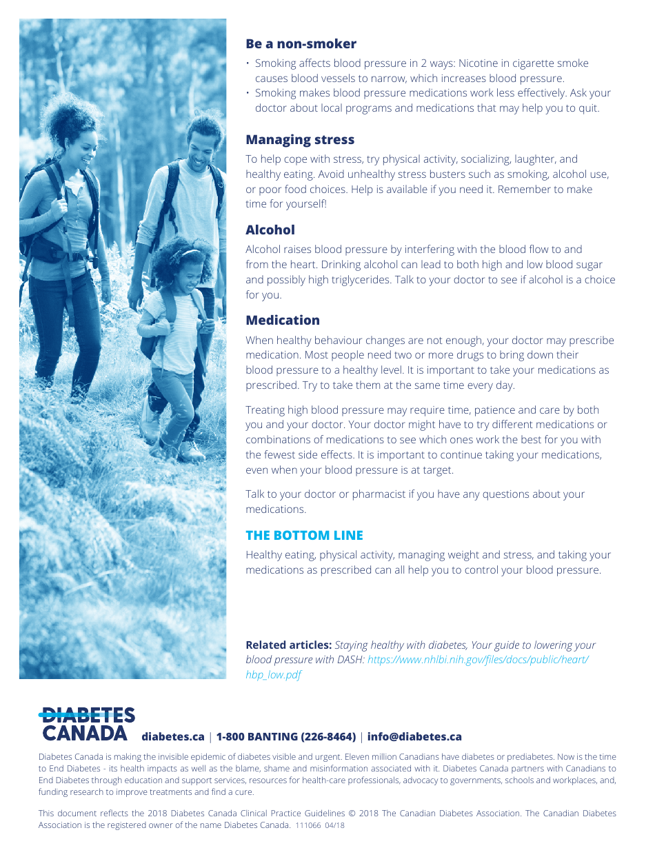 High Blood Pressure and Diabetes Worksheet - the Canadian Diabetes Association, Page 4