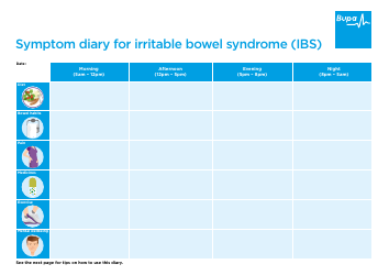 Document preview: Symptom Diary for Irritable Bowel Syndrome (Ibs)