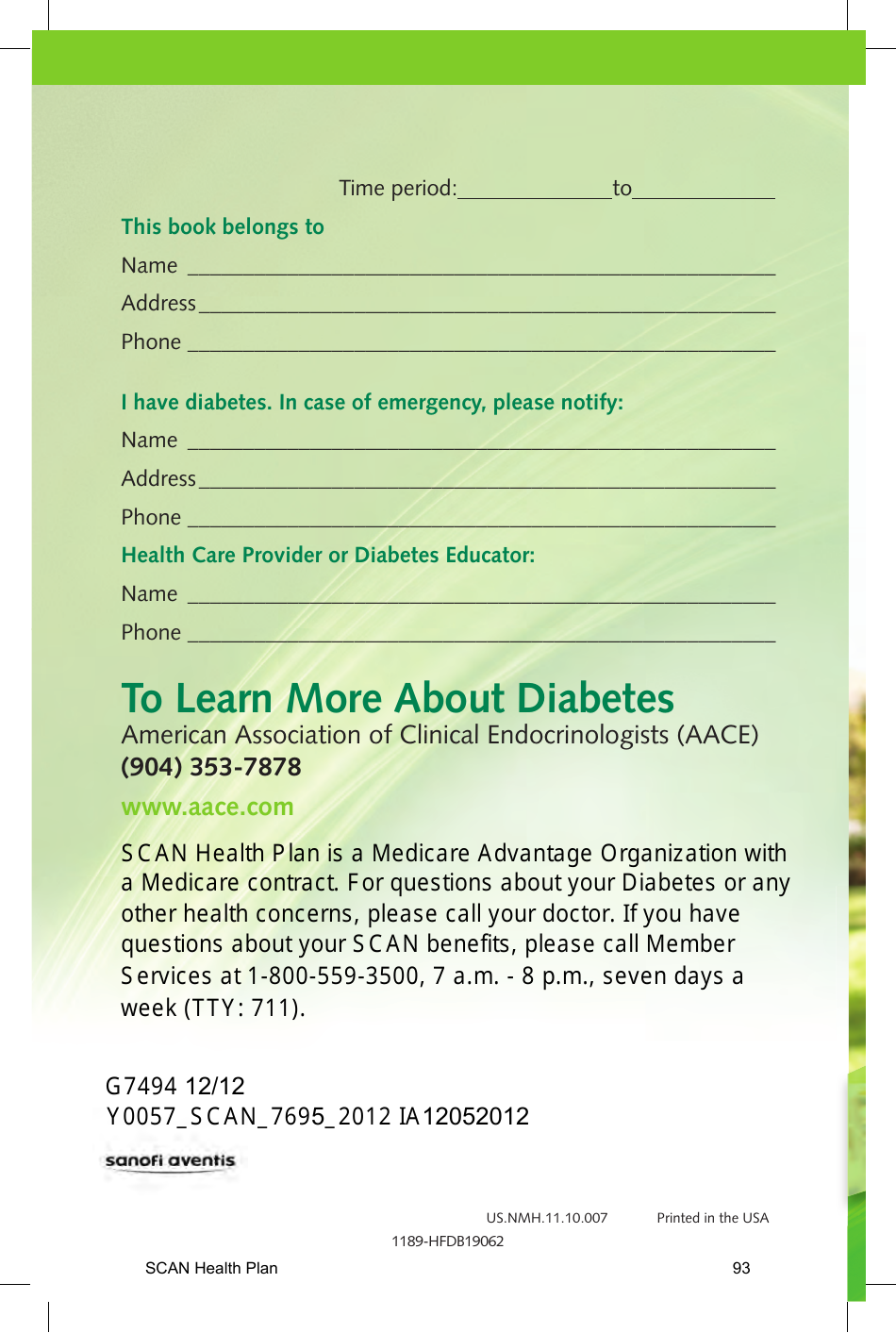 Blood Sugar Diary, Page 16