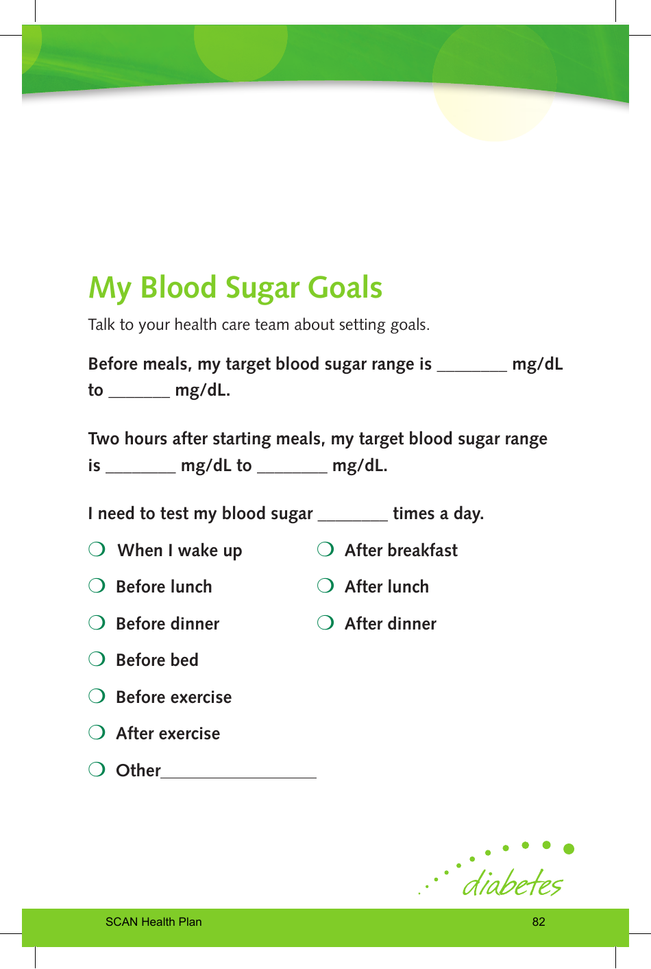 Blood Sugar Diary, Page 5