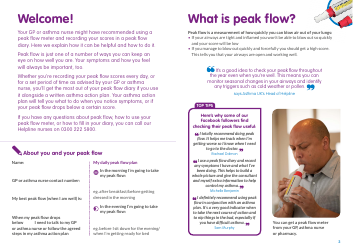 Peak Flow Diary - Stay Confident With Your Asthma, Page 2