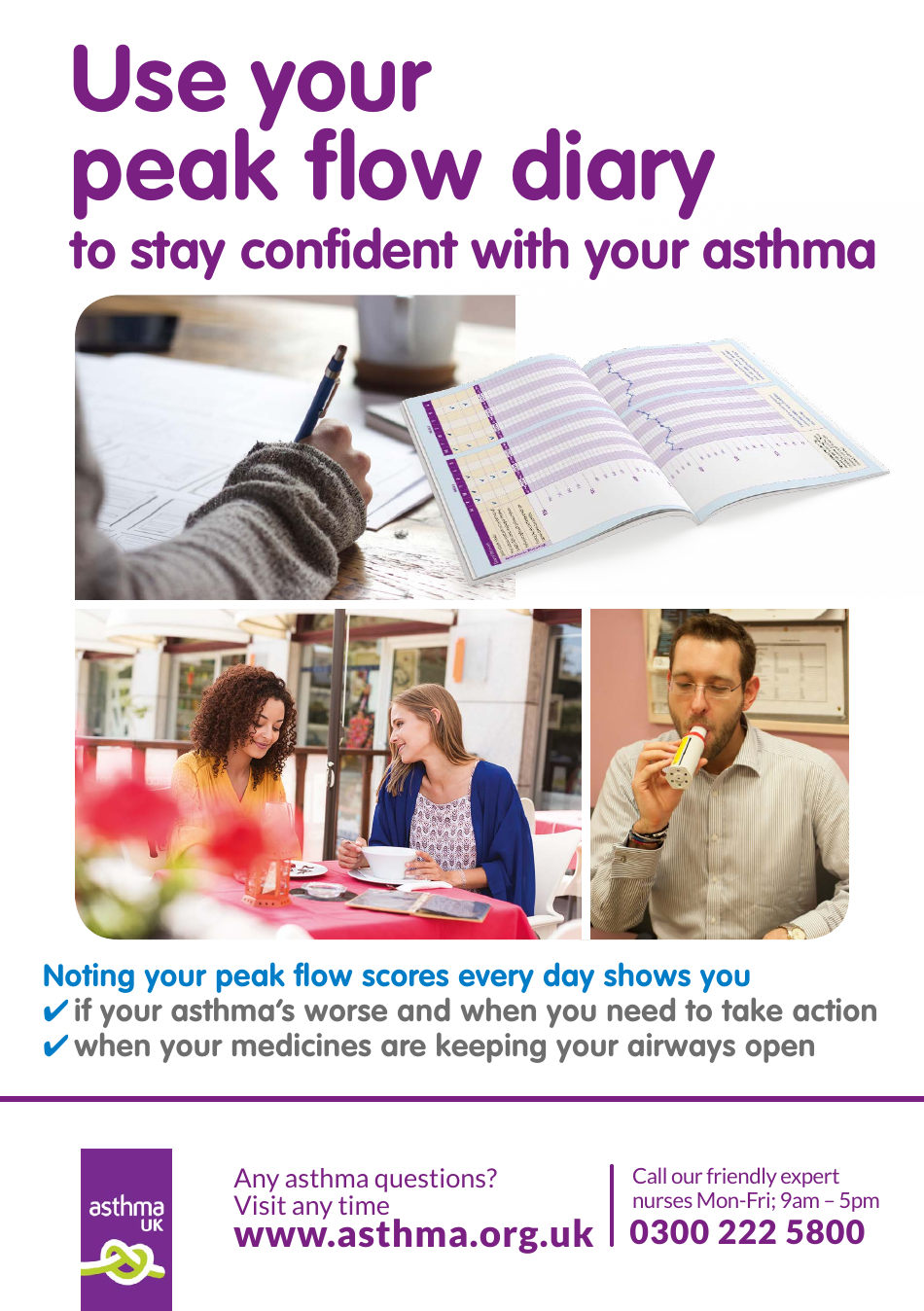 Peak Flow Diary Stay Confident With Your Asthma Download Printable Pdf Templateroller