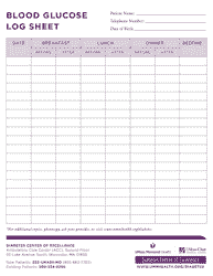 Document preview: Blood Glucose Log Sheet