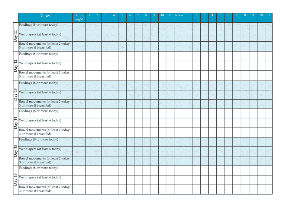 Babys First Feedings and Diapers Chart - Allina Health System, Page 3