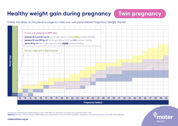Pregnancy Weight Gain Chart - Twin Pregnancy, Page 2