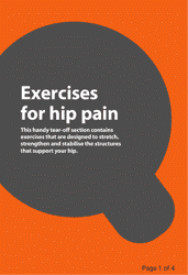 Hip Pain Exercise Sheet