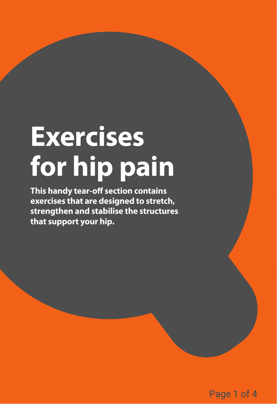 Hip Pain Exercise Sheet Preview