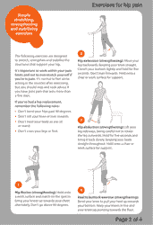 Hip Pain Exercise Sheet, Page 2