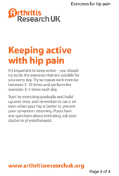 Hip Pain Exercise Sheet, Page 4