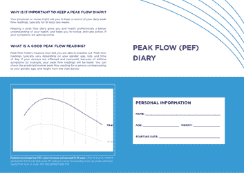 Document preview: Peak Flow (Pef) Diary Chart