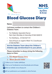 Blood Glucose Diary - United Kingdom