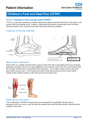 Document preview: Children's Foot and Heel Pain (Cfhp) Chart - United Kingdom
