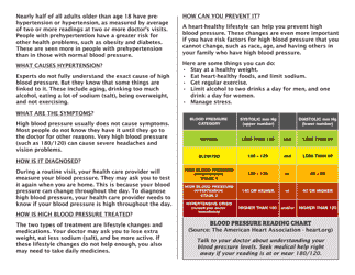 Blood Pressure Reading Chart, Page 2