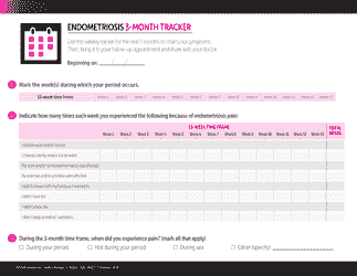 Endometriosis 3-month Tracker &amp; Questionnaire - Abbvie