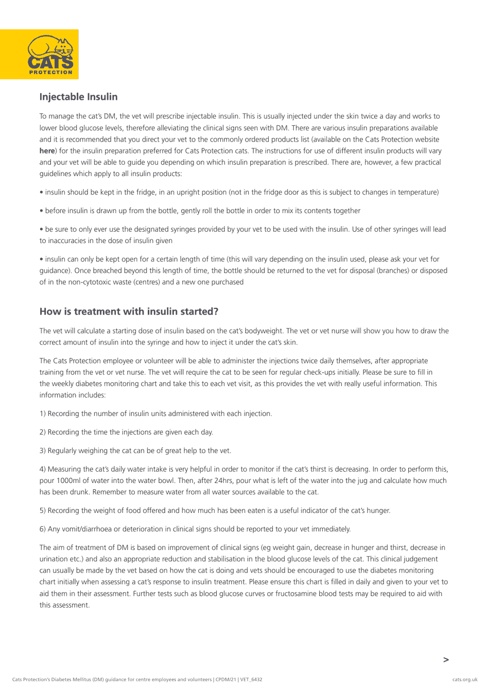 Cats Weekly Diabetes Monitoring Chart, Page 4