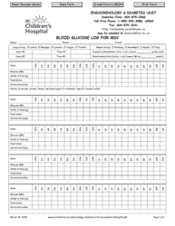 Document preview: Blood Glucose Log for Mdi