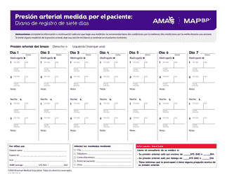 Document preview: Blood Pressure Diary - American Medical Association (Spanish)