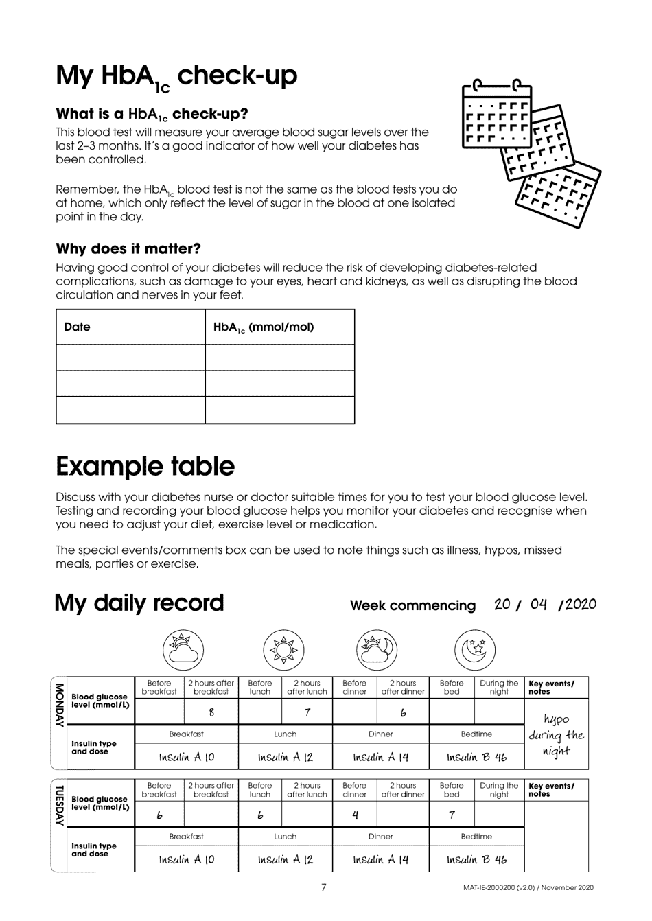 Blood Glucose Monitoring Diary Download Fillable PDF Templateroller