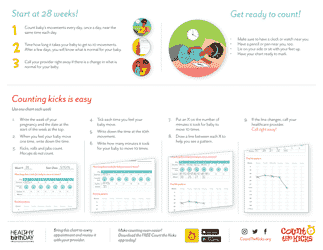 Document preview: Baby Kick Count Chart - Healthy Birth Day