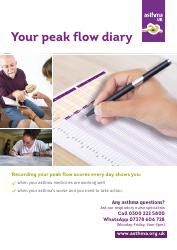 Document preview: Peak Flow Diary - Asthma