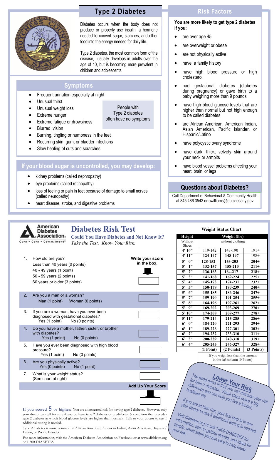 Type 2 Diabetes Risk Test Preview Image