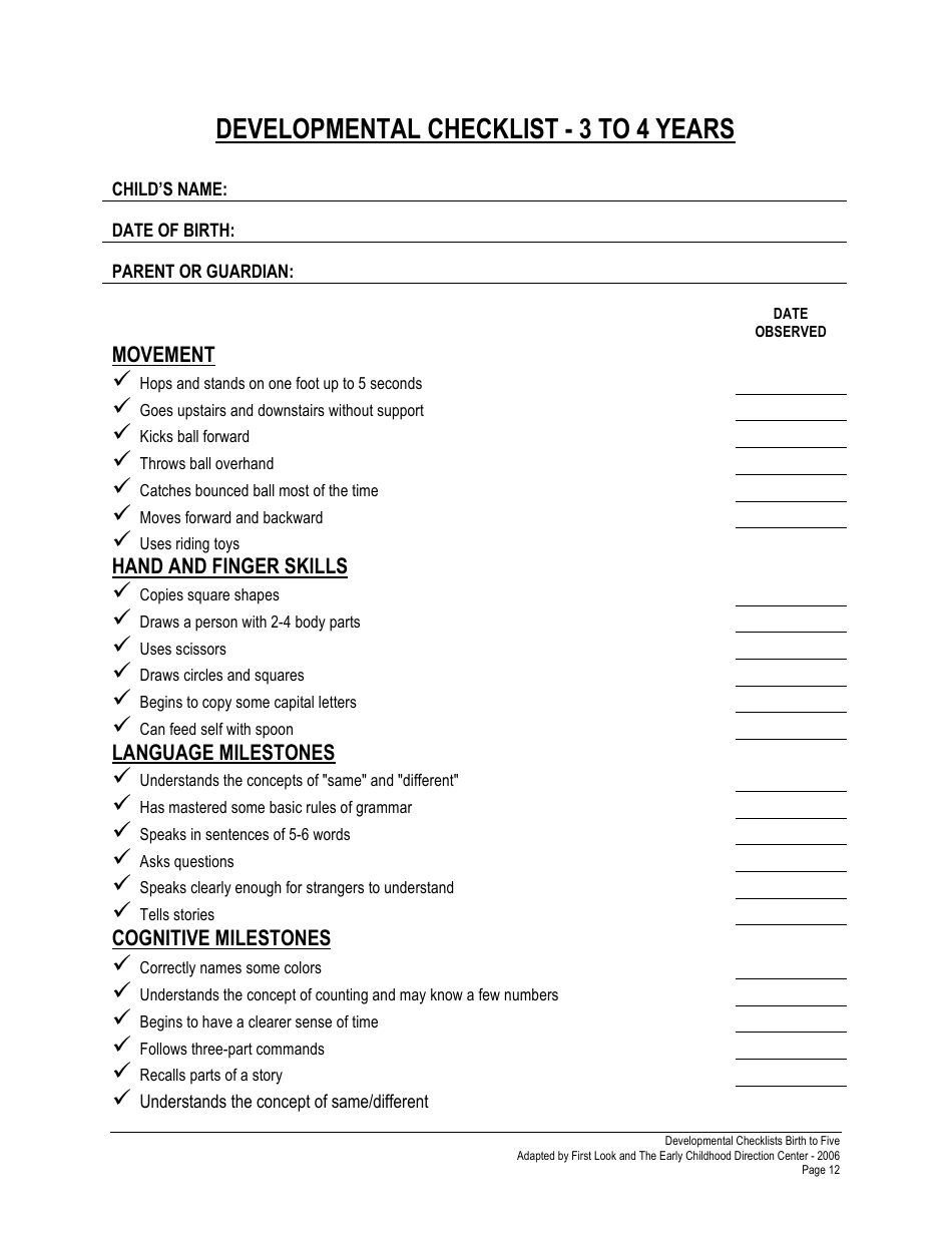 Developmentalchecklists - Birthtofive, Page 12