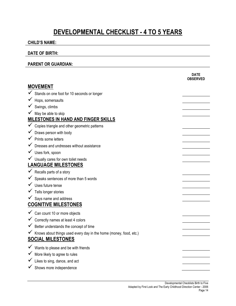 Developmentalchecklists - Birthtofive, Page 14