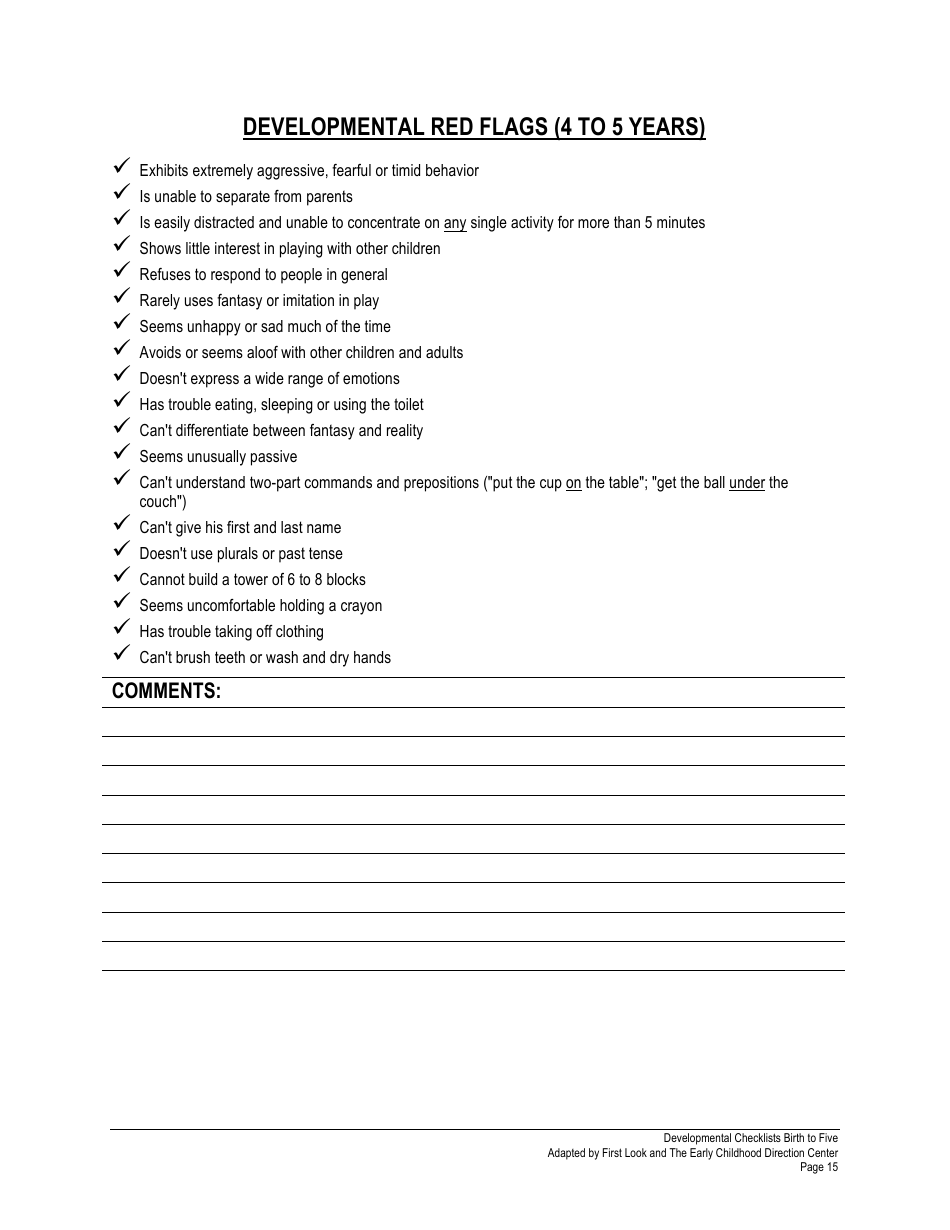 Developmentalchecklists - Birthtofive, Page 15