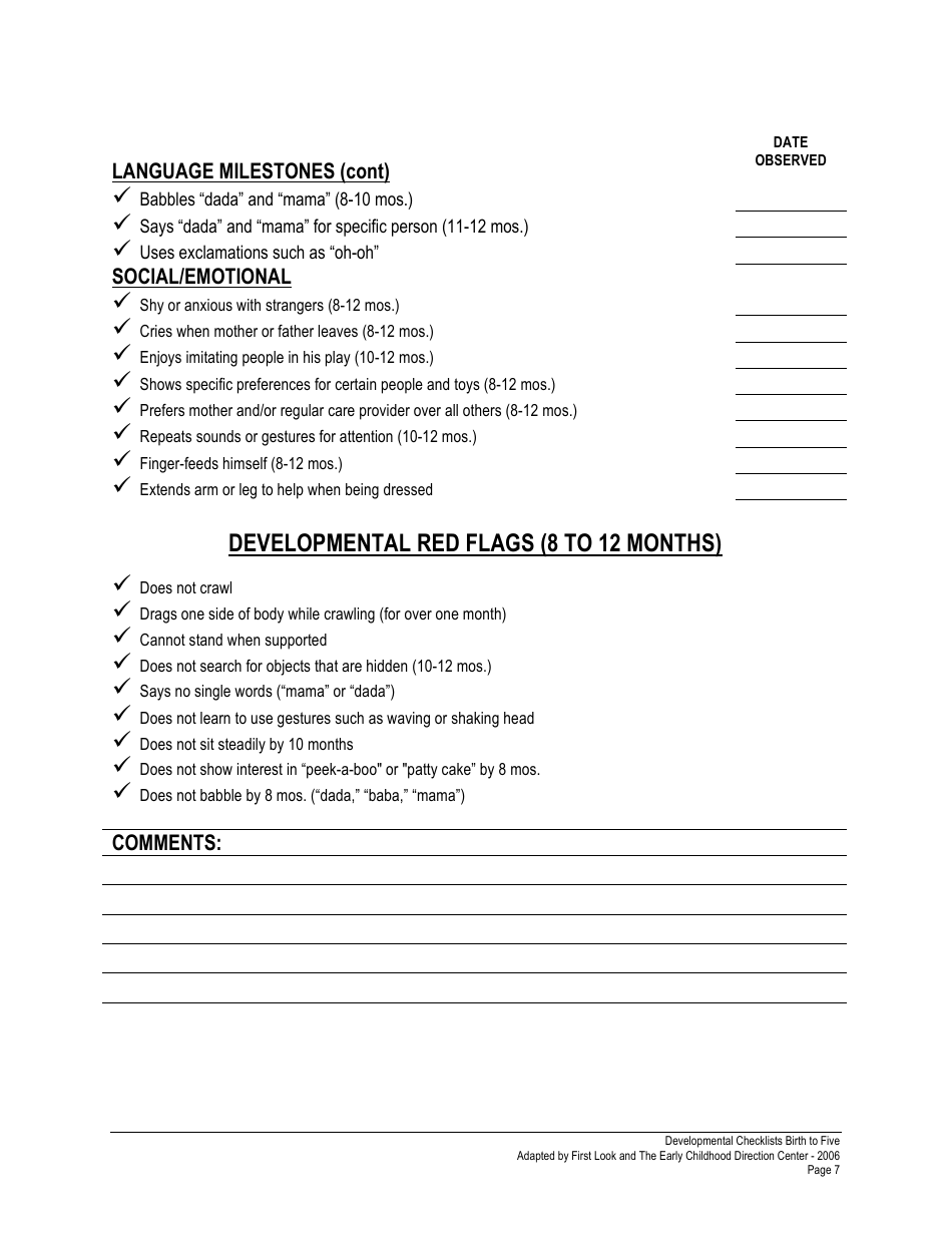 Developmentalchecklists - Birthtofive, Page 7