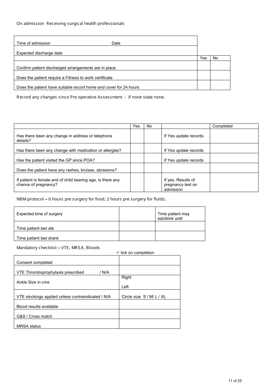 Confidential Patient Information - Day Surgery Patient Preparation ...