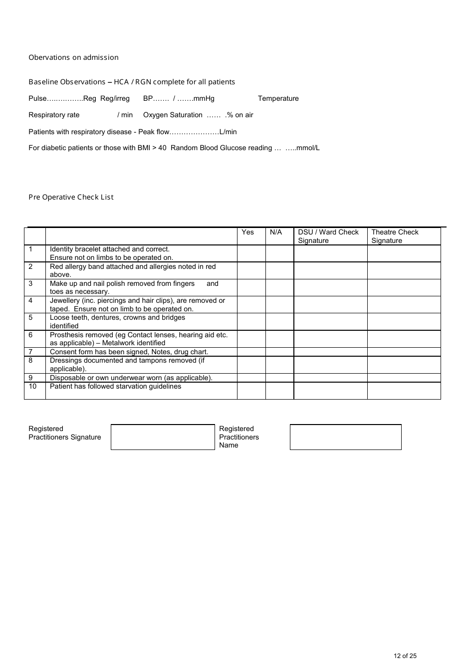 Confidential Patient Information - Day Surgery Patient Preparation ...