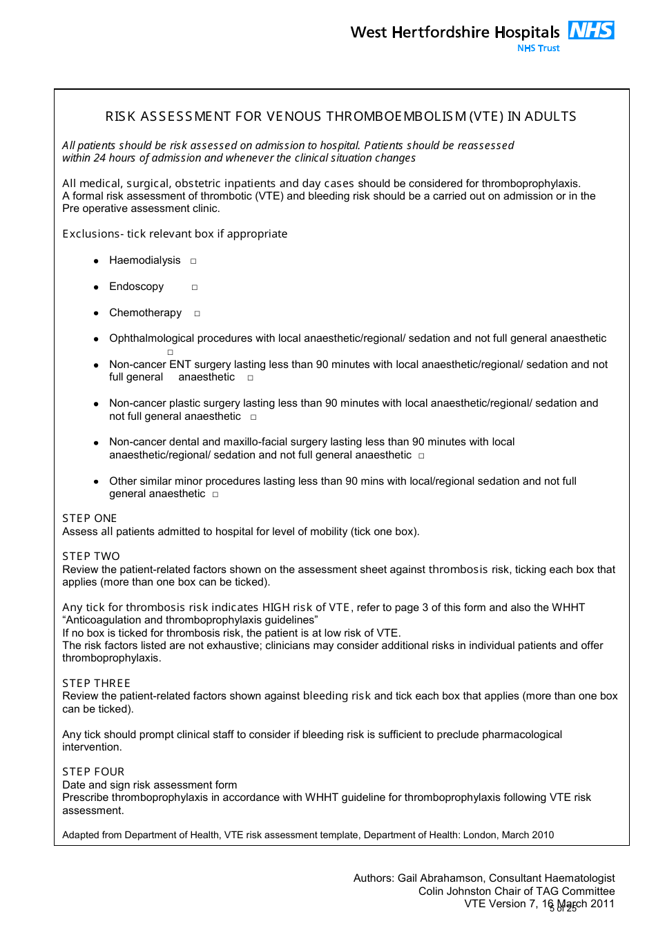 Confidential Patient Information - Day Surgery Patient Preparation, Page 5