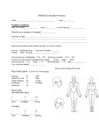 Document preview: Medical Evaluation History