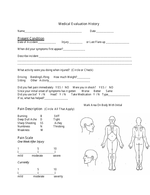 Medical Evaluation History