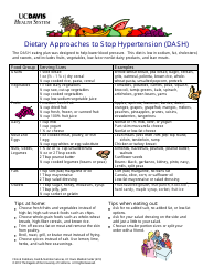 Document preview: Dietary Approaches to Stop Hypertension (Dash) Eating Plan - the Regents of the University of California
