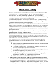 Pediatric Medication Dosing Charts, Page 4