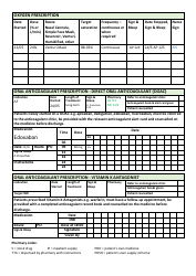 Sample Prescription Chart With Omissions and Errors, Page 2