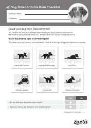Dog Osteoarthritis Pain Checklist, Page 3