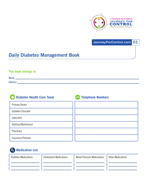 Daily Diabetes Management Book by Merck Sharp & Dohme Corp Preview Image