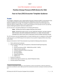 Document preview: Positive Airway Pressure (Pap) Device for Osa Face-To-Face (F2f) Encounter Template
