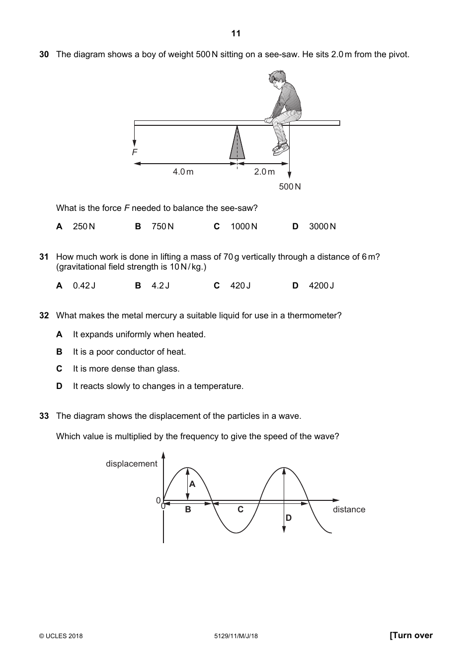 Cambridge International Examinations Cambridge Ordinary Level: Combined Science Paper 1 Multiple Choice, Page 11