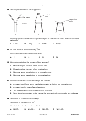 Cambridge International Examinations Cambridge Ordinary Level: Combined Science Paper 1 Multiple Choice, Page 7