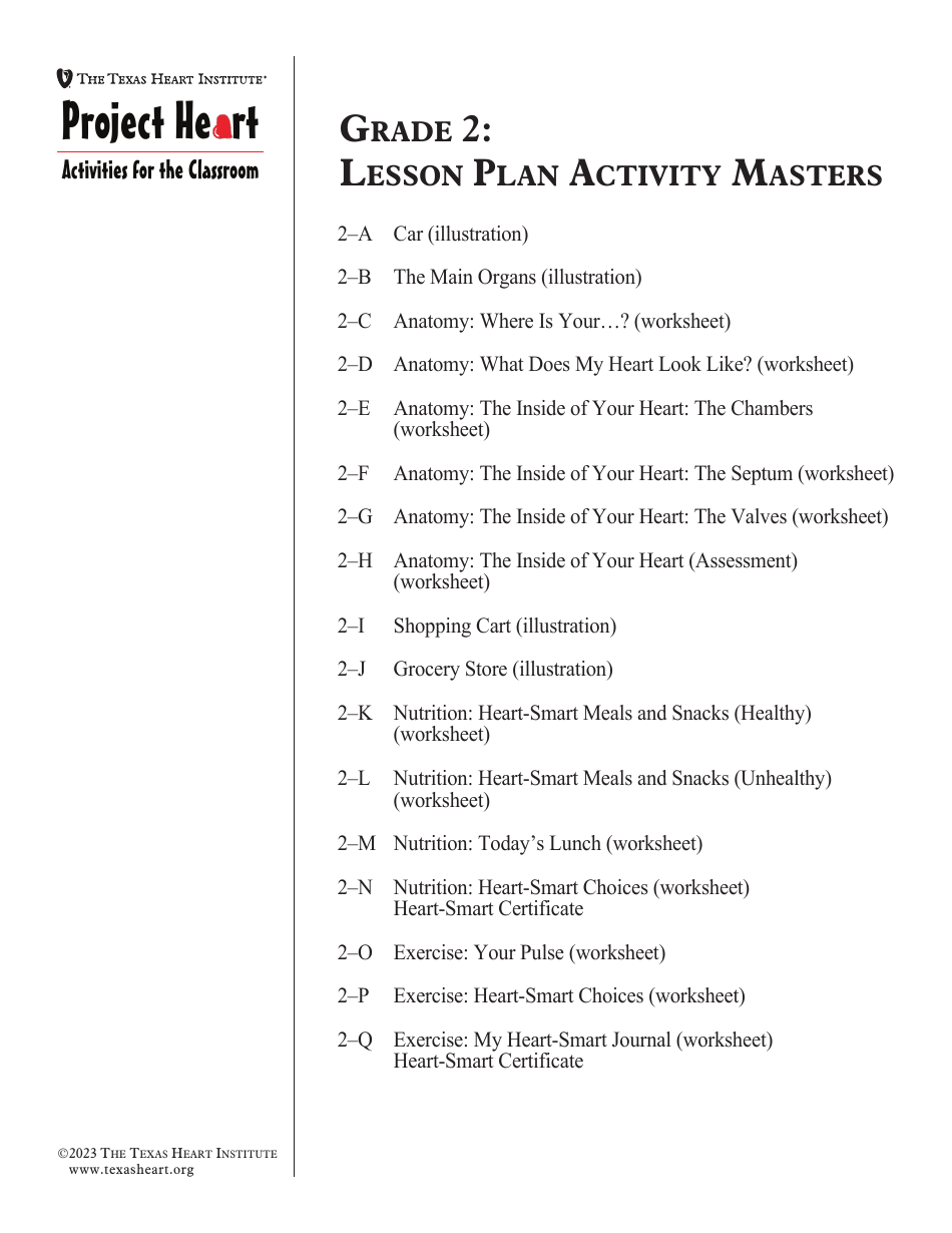 Grade 2 Anatomy Lesson Plan: Heart, Page 10